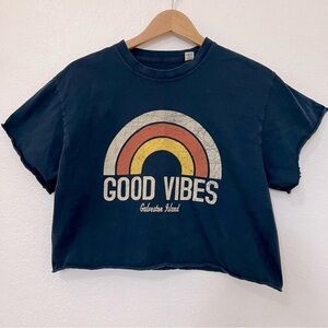 2/$30 Good Vibes cropped short sleeve tee from Blue 84.  Size S.